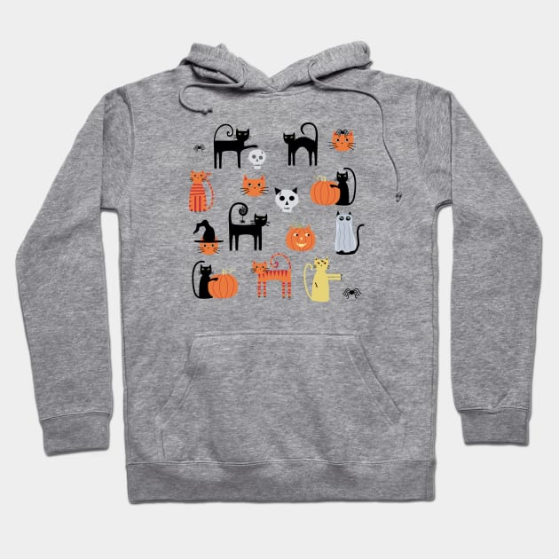 Halloween Cats Hoodie by NicSquirrell